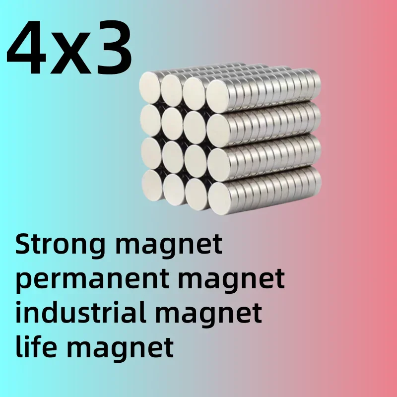 10/50/100/1000PCS Round Neodymium Permanent Magnet 4x3 Small Strong 4x3mm Magnets for Crafts and Hobbies 4*3MM Powerful Magnetic