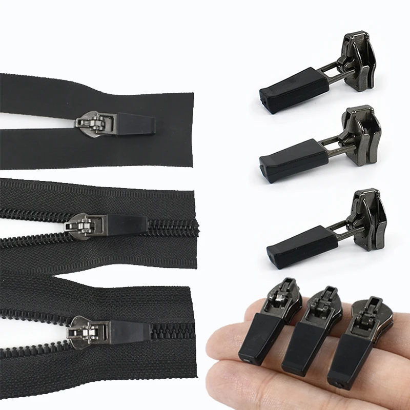 

3# 5# Waterproof Zipper Slider 10-50Pcs Nylon Formal Reverse Zips Lock Head Clothes Resin Zippers Cursor DIY Sewing Accessories