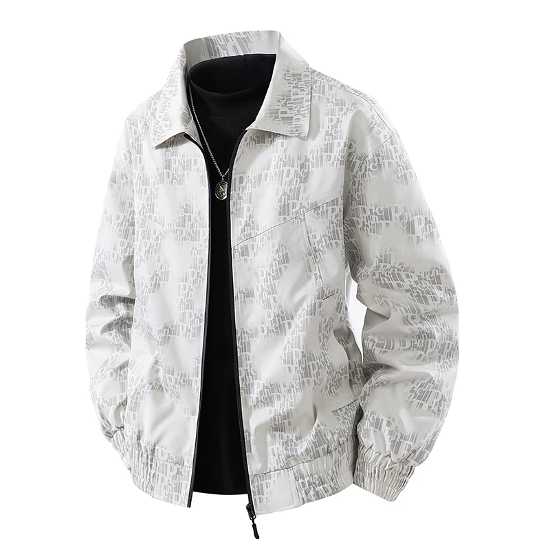 Herrenjacke Mäntel Oversize Herbst 6XL 7XL 8XL Plus Size Bedruckt Warm 2026 Lose Oberbekleidung Marken-Taschen Reißverschluss Bequeme Softshell-Jacke – Detail 19
