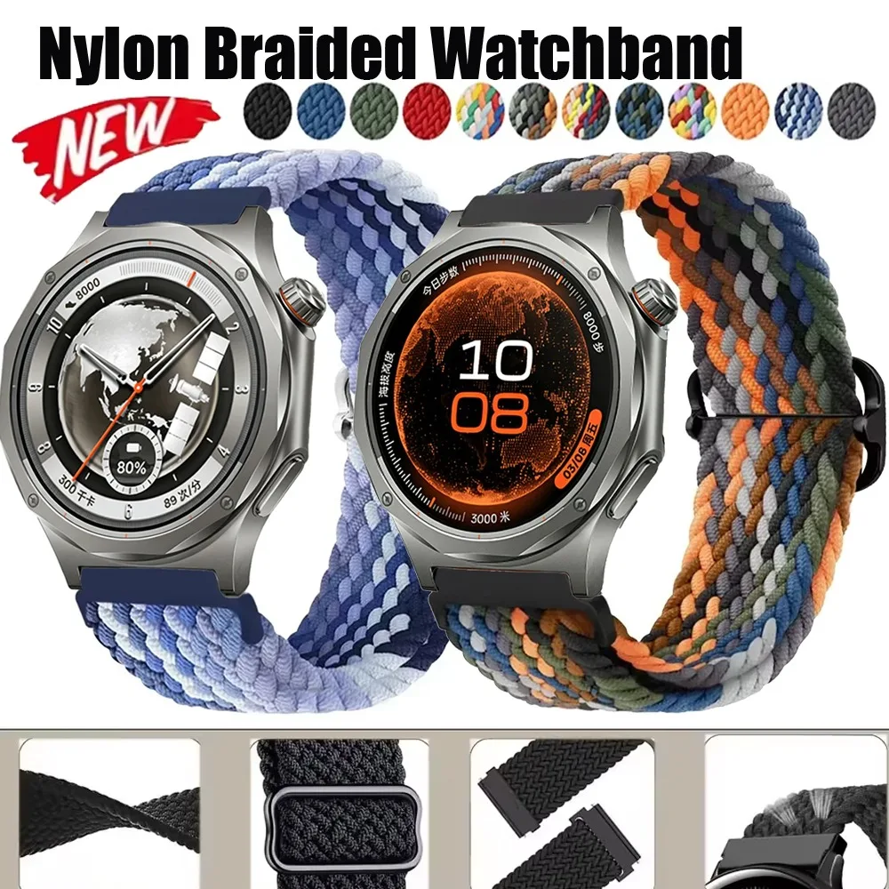 20/22mm Nylon-Schlaufenarmband für Oppe Watch X3 X2 S Oneplus Watch 4 Lite 2R Verstellbar für Amazfit Active Max/3/Bip Max/Balance 3-2