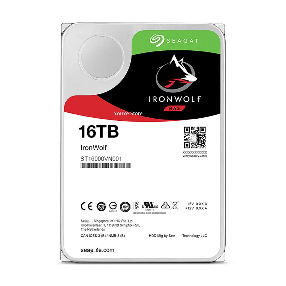 For Seagate IronWolf 16TB Internal 7200 RPM 3.5'' ST16000VN001 Internal Hard Drive 100% Tested Fast Ship