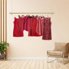 

Ceiling Mounted Garment Hanger Closet Organizer Dress Hanging Rod Clothes Rack