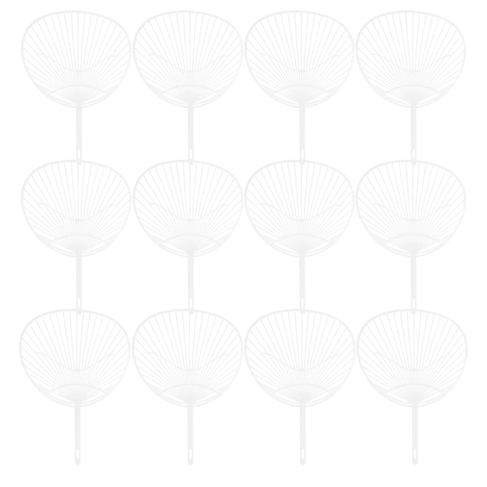 طقم مروحة DIY 20 قطعة إطار مروحة يدوية على الطراز الياباني لمراوح الورق مستلزمات صناعة الحرف اليدوية مجموعة مروحة يدوية بيضاء