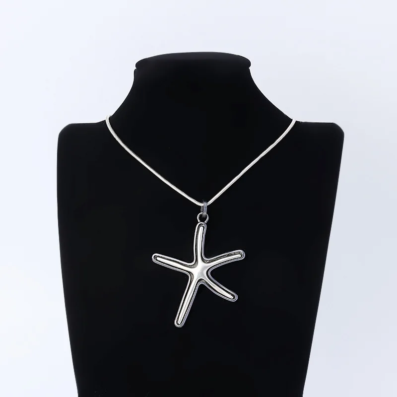 

DIY accessories new fashion sweater chain necklace European and American style starfish women's alloy snake bone chain long