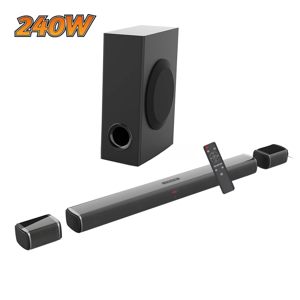 Wired Subwoofer Dynamic Sourround Sound TV Sound Bar for DSP ARC AUX Home Theater System