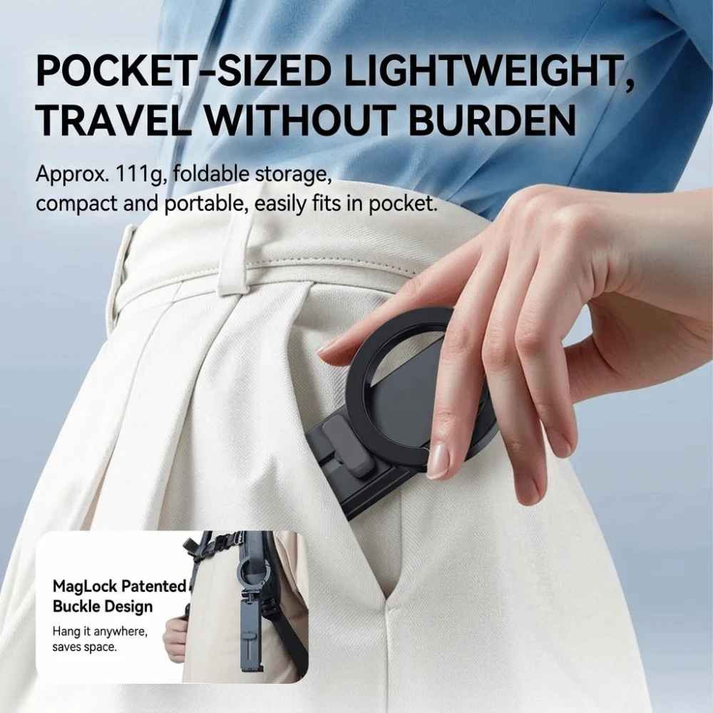 

New Magnetic Magnetic Phone Holder Portable Clip Design Desktop Clip Holder Sturdy Rotating Tripod Mount Office