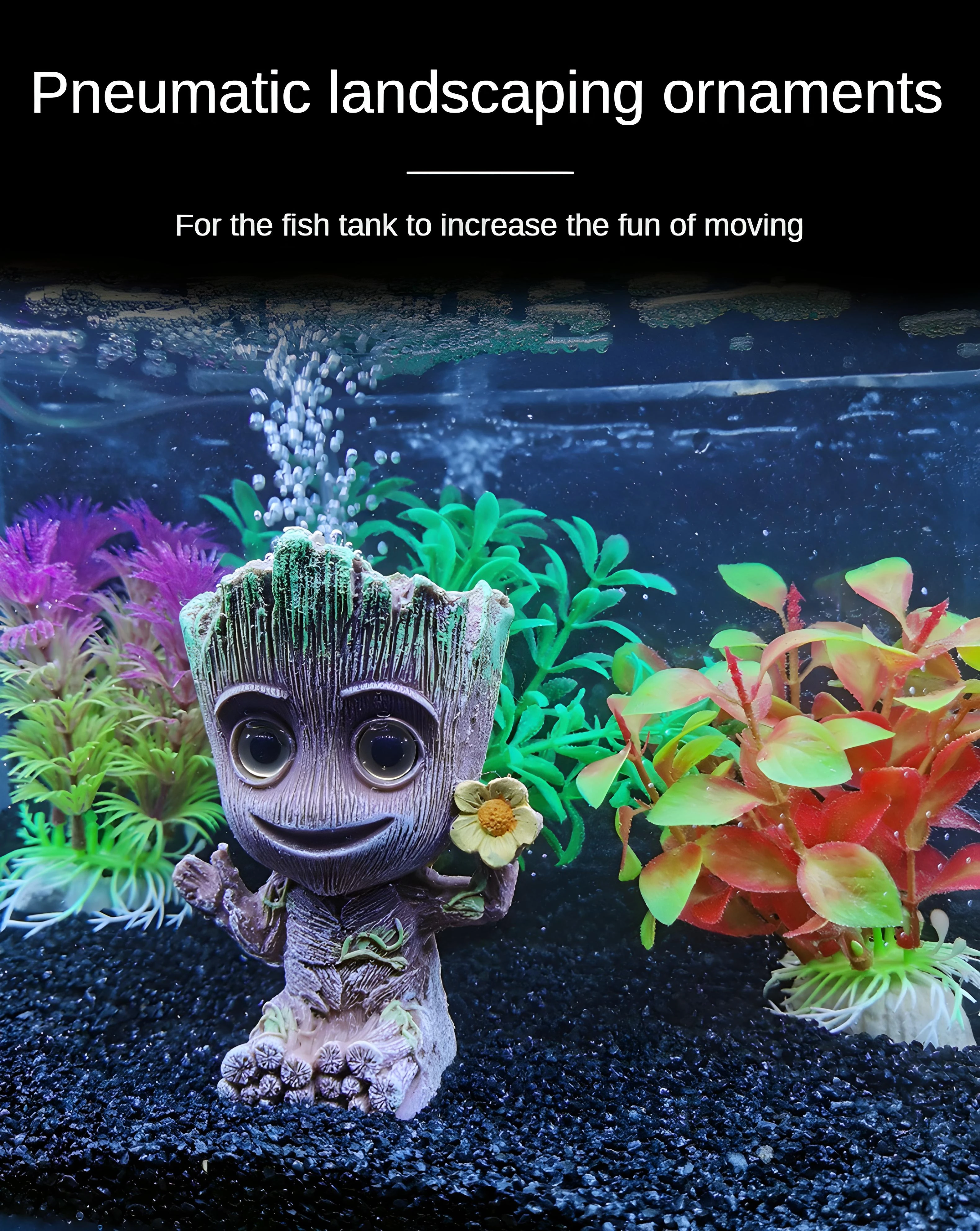 Fish Tank Landscape Decoration Resin Crafts Simulation Ornament New Product Launch Groot Tree Man Model Anime