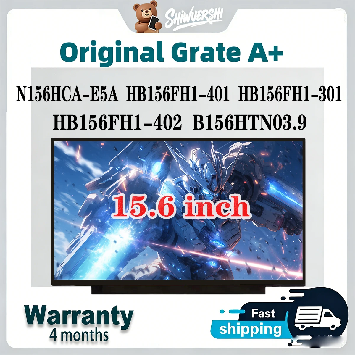 

Wholesale Slim 15.6 inch Laptop Lcd Screen Monitor Panel N156HCA E5A HB156FH1 401 HB156FH1 301 HB156FH1 402 B156HTN03.9 60Hz