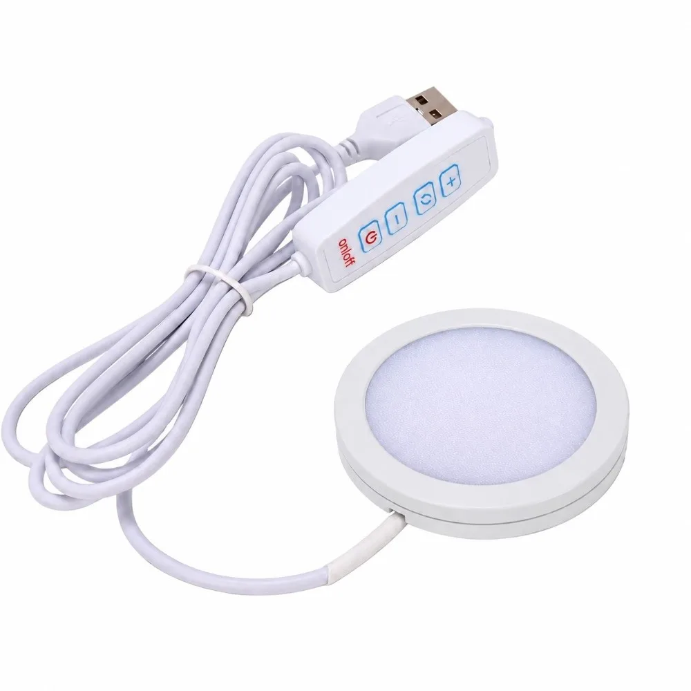 3W Mini Spotlight Aluminum Alloy 8mm / 0.31in Ultra-Thin Under Cabinet Lighting Adhesive Surface Mounted White Display Case Lamp