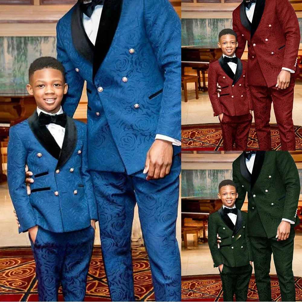 

Boys' Printed Suit Two-pieces Set (jacket+pants) 2023 New Fashion Gentleman Children's Wedding Clothing Set