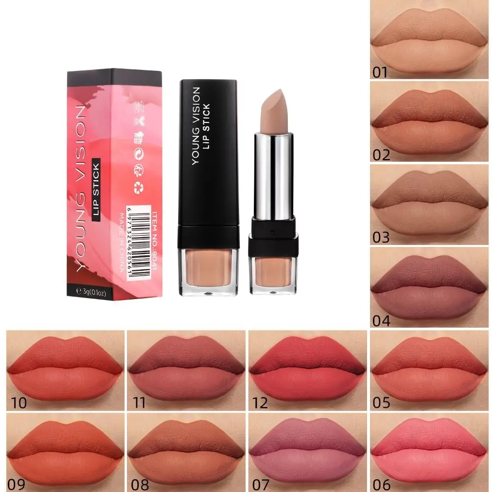 Waterdichte Matte Lippenstift Nieuwe Langdurige Matte Hydraterende Lippenstift Geen Vervagende Non-Stick Cup Make-Up Cosmetisch Meisje