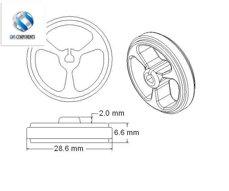 D-hole Rubber Wheel Suitable for N20 Motor D Shaft Tire Car Robot DIY Toys Parts