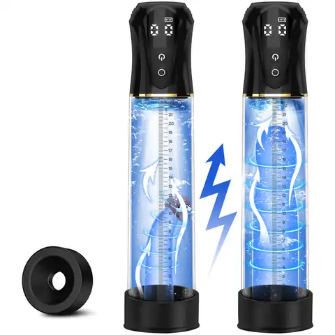 Electric Vacuum Penis Pump for Male With 5 Suction Modes & 6 Training Modes Digital Display Penis Endurance Erectile Trainer