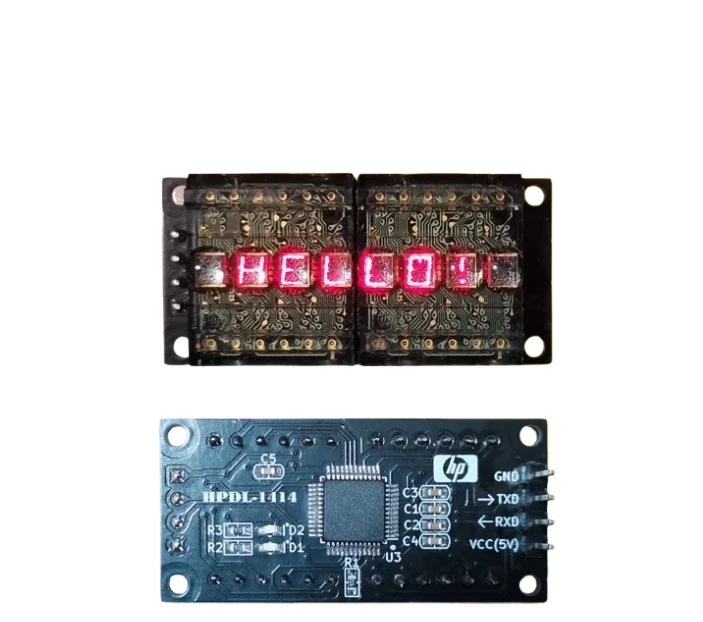 HPDL-1414 Four 4-character VFD Display LED Digital Tube   Clock 8-bit Serial Port