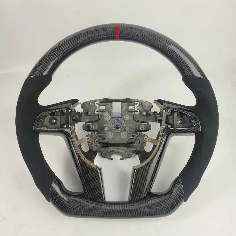 Customizable Silver Forged Carbon Fiber and Black for Car Steering Wheel Perfect Fit for G8