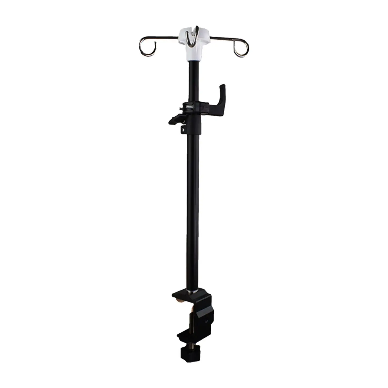 Feeding Tube Holder Outdoor Handsfree IV Pole Table Clamp Drip Bag Stand for Clinics Infusions Household Nursing Bedside