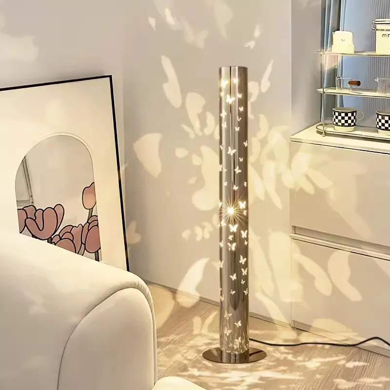 

Internet celebrity butterfly floor lamp, ambient light high-end bedroom living room sofa projection floor lamp