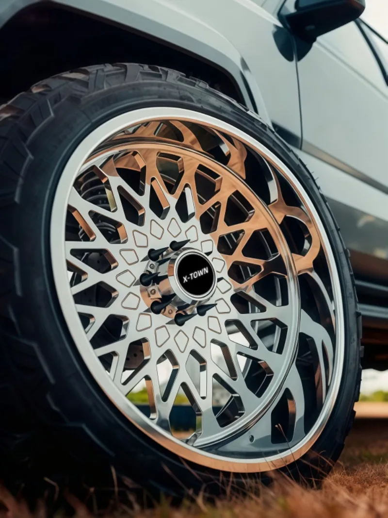 26 Style Custom Polished Silver 20X12 22X12 24X14 24X12 26X12 28X16 8x170 8x180 8X165 Alloy Forged Wheels For Ford F‑350 SUV Tru