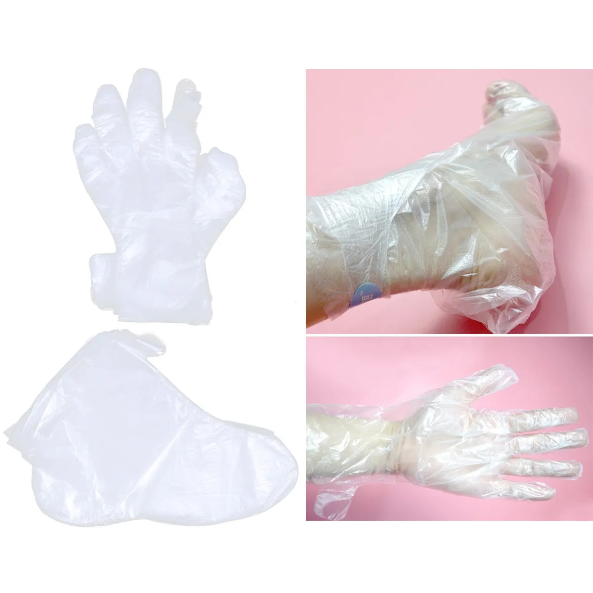 

100Pcs Waterproof Beauty Gloves Disposable Latex-Free Foot Covers for Pedicure Manicure Nail Salon Spa Foot Care Tools