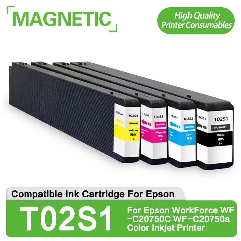 

T02S T02S1 T02S2 T02S3 T02S4 C13T02S100 Ink Cartridge Compatible For Epson WorkForce WF-C20750C WF-C20750a Color Inkjet Printer