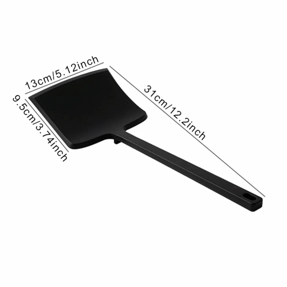 Heat Resistant Silicone Japanese Omelet Spatula Widening Shovel Head Extended Handle Fried Egg Shovel Anti-scalding Hanging Hole