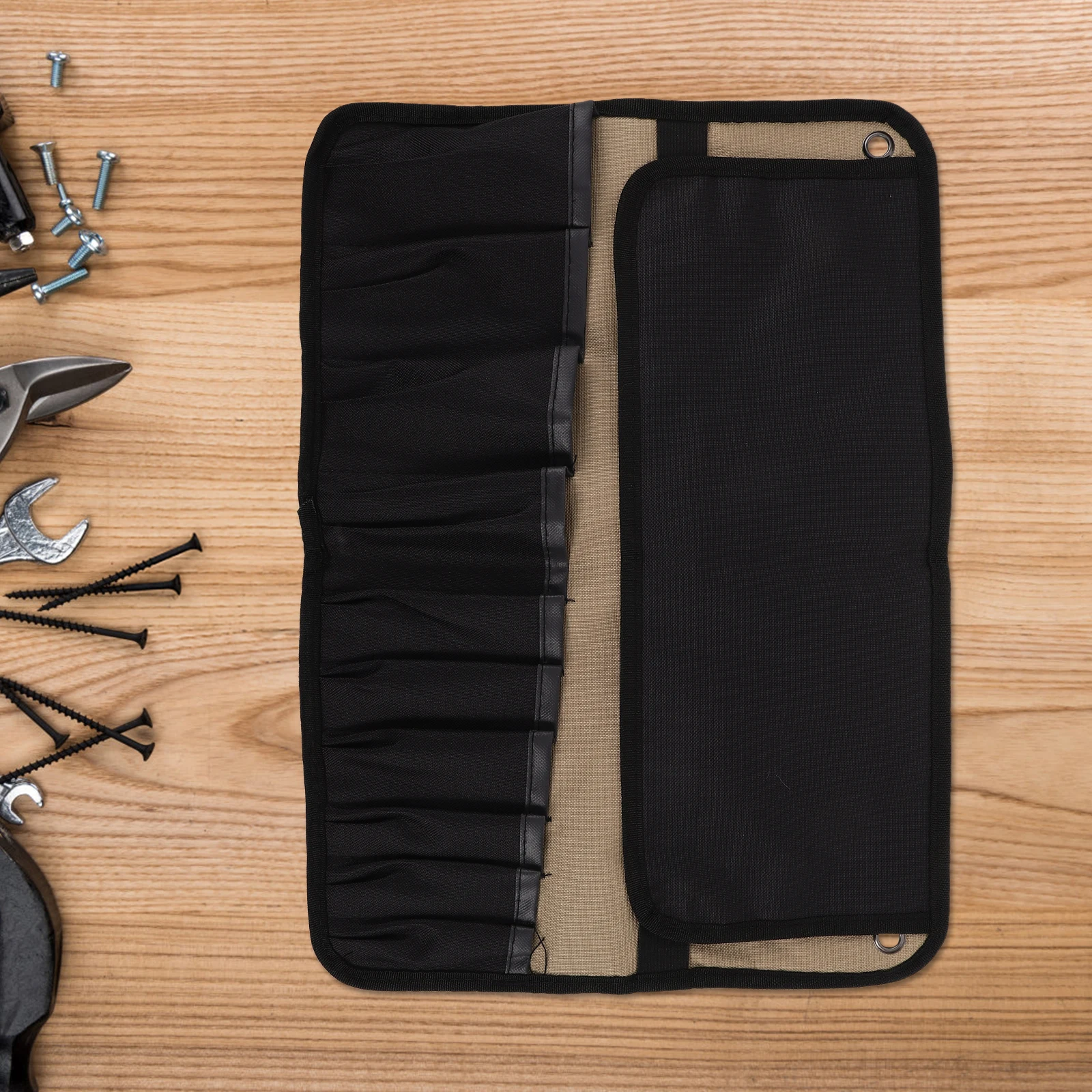 

Motorcycle Kit Tool Pouch Pockets Organizer Multi-pocket Storage Rolling Bag Compact for Toolkit