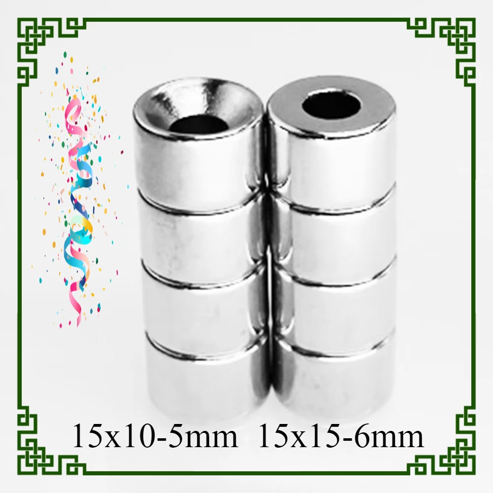 Imanes de búsqueda redondos de 15x10-5mm, imán potente de disco de 15x15-6 para nevera, bricolaje, edificio, científico, artesanía 15*10-5 15*15-6