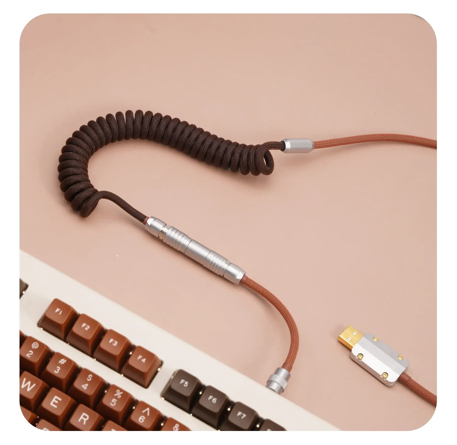 GeekCable-Câble de données personnalisé pour clavier mécanique d'ordinateur, ligne de touches SP, GBrosTheme, Chocolate Vocoon