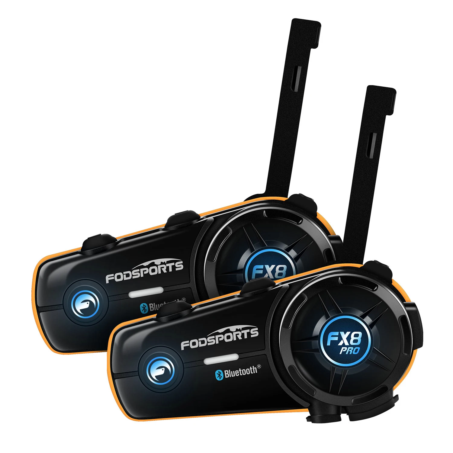 Fodsports-intercomunicador FX8 Pro para motocicleta, Auriculares Bluetooth para casco, interfono de 8 conductores, intercomunicador y música al mismo tiempo, Radio FM