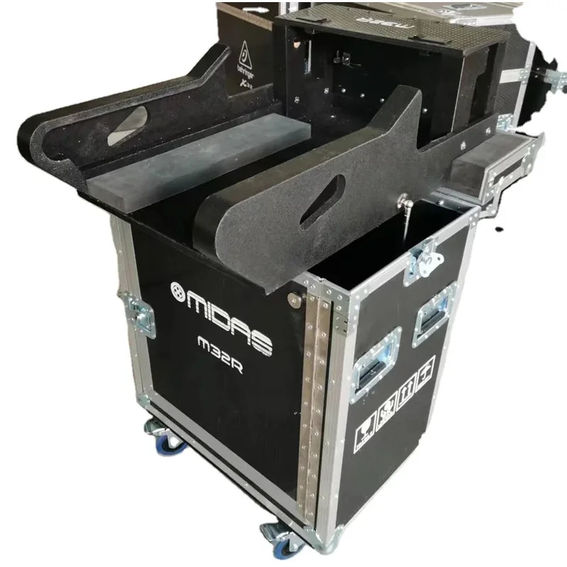 Caja de Transporte Hidráulica Plegable M32R Compatible con Mezcladora Midas M32R, Unidad de Transporte Pesado para DJ