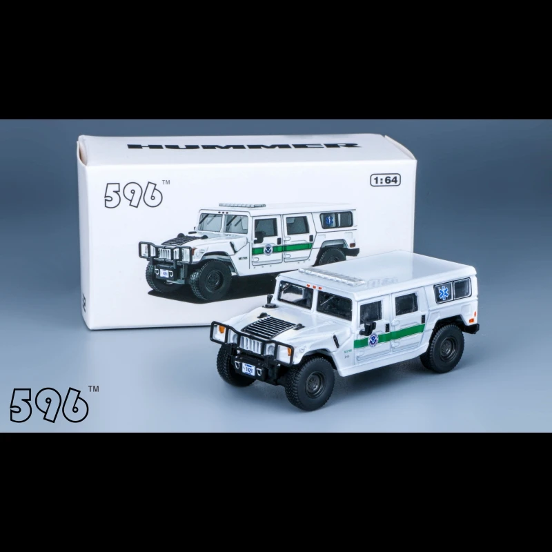 596 Model 1:64 Hummer H1 police car Diecast Model Car Kids Toys Gift