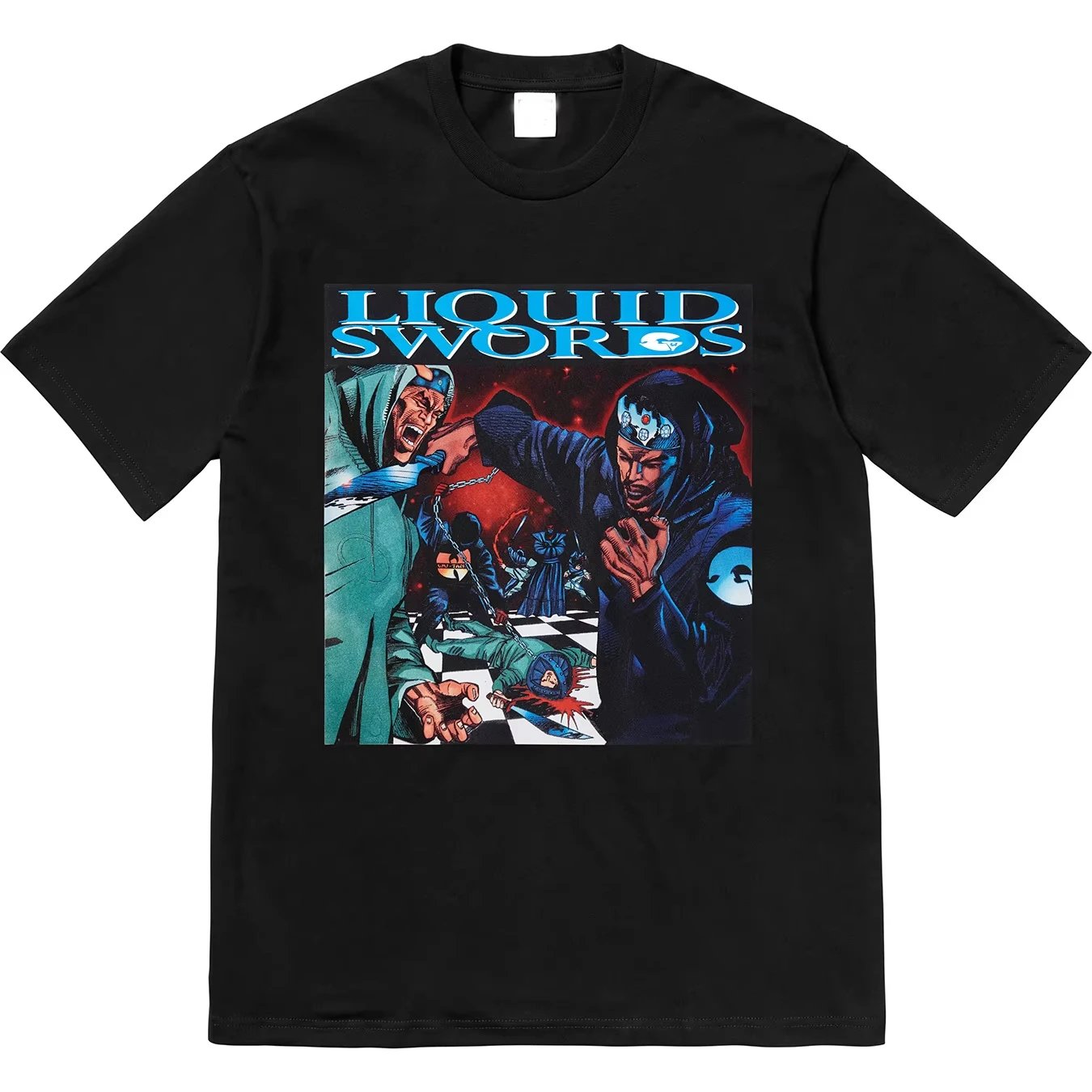 

18FW Liquid Swords Tee Wudang Rap Group GZA Short Sleeve T-shirt Base for Men and Women Fashion