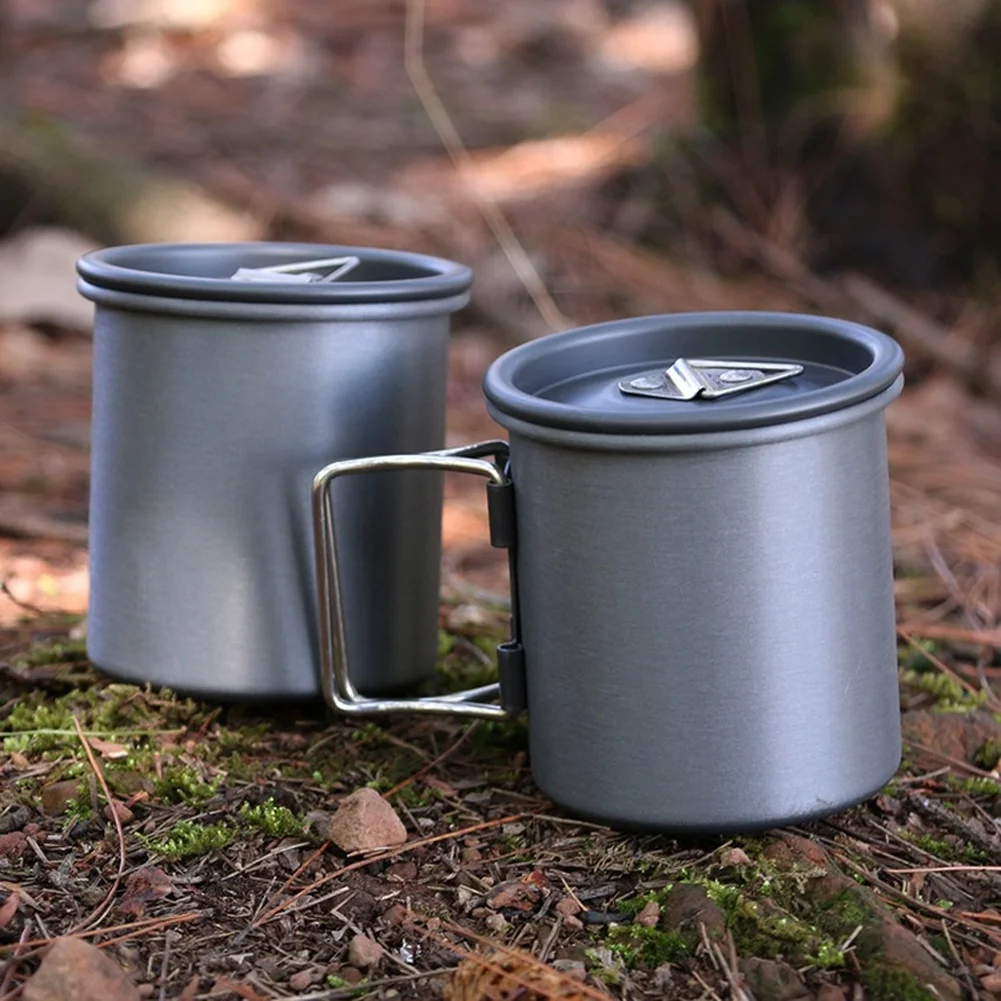 Anodized Interior Ultralight Cup Foldable Stainless Steel Handle Lightweight Design Weighs 69 Grams Safe Aluminum Material