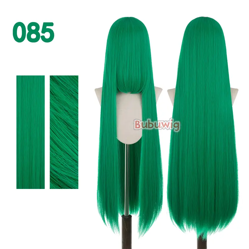 Bubuwig Synthetic Hair 100cm Long Straight Pure Color Cosplay Wigs Over 100 Colors Black White Red Blue Brown Wig Heat Resistant - Image 68