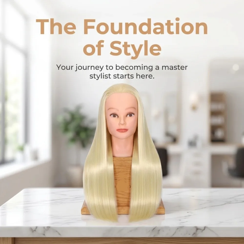 

Synthetic Adult Manikin Head Head Model Straight Long Hair Training Head Natural Braiding Hairstyle Manikin Head Barbershop