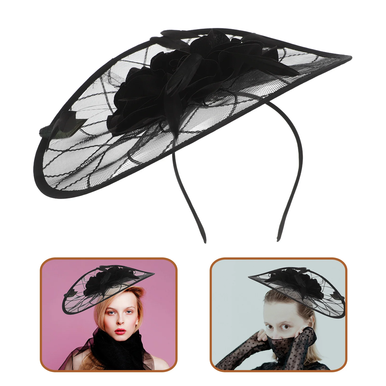 

Элегантный сетчатый головной убор в стиле ретро, повязка на голову, свадебная повязка для волос, вечерние, свадебные, винтажные аксессуары для волос, сетчатый головной убор, шляпа