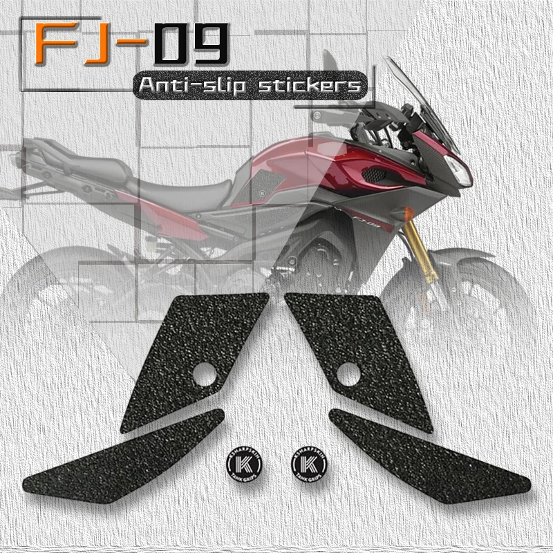 Pegatina de protección para tanque de combustible de motocicleta, calcomanía de tracción para YAMAHA mt-09, MT09, MT-09, FJ09, FZ-09, 3D