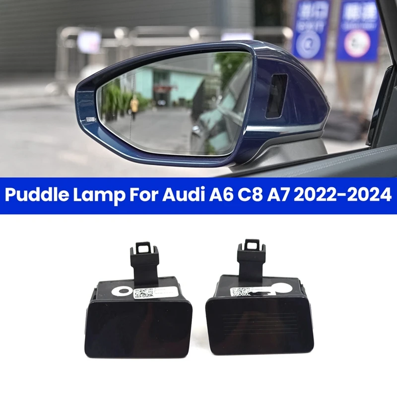 4KG949145 4KG949146 Car Lane Change Warning Light Blind Spot Puddle Lamp For  A6 C8 A7 2022-2024 4KG 949 145 146-A85E