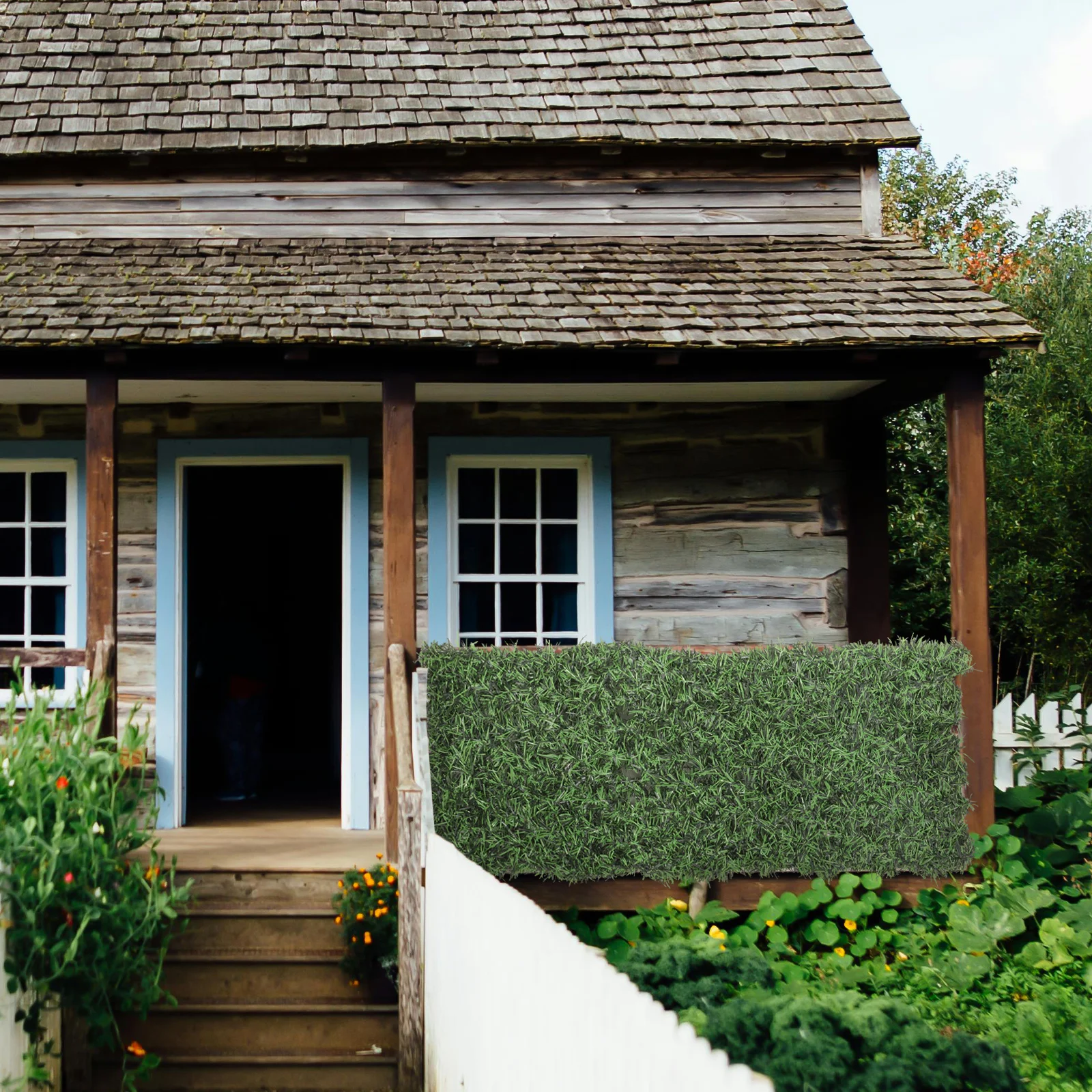 

Artificial Green Leaves Fence Simulated Plant Wall Balcony Privacy Screen Faux Leaf Trellis Garden Decoration Faux Leaf Trellis