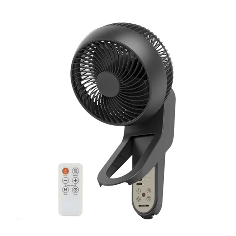 3 Speed Natural Wind Sleep Mode 1H-7H Timer 360 Degree Rotation with Remote Oscillating Air Circulator Wall Mount Fan