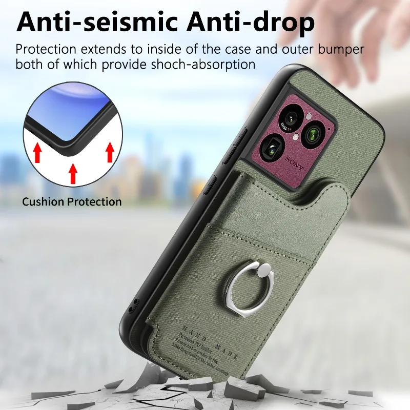 Cover For Sony Xperia 1VIII PU Leather Flip Wallet Card Slot Case For Sony Xperia 1 VIII Magnetic Ring Holder Shockproof Bumper view 3