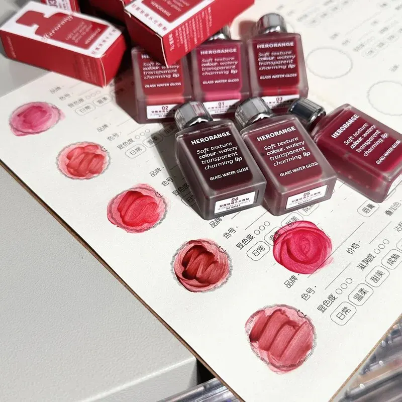HERORANGE HR567 Transparent Ice Velvet Lip Glaze Matte Matte Pigment Lipstick Lip Gloss Student Affordable Makeup image 4