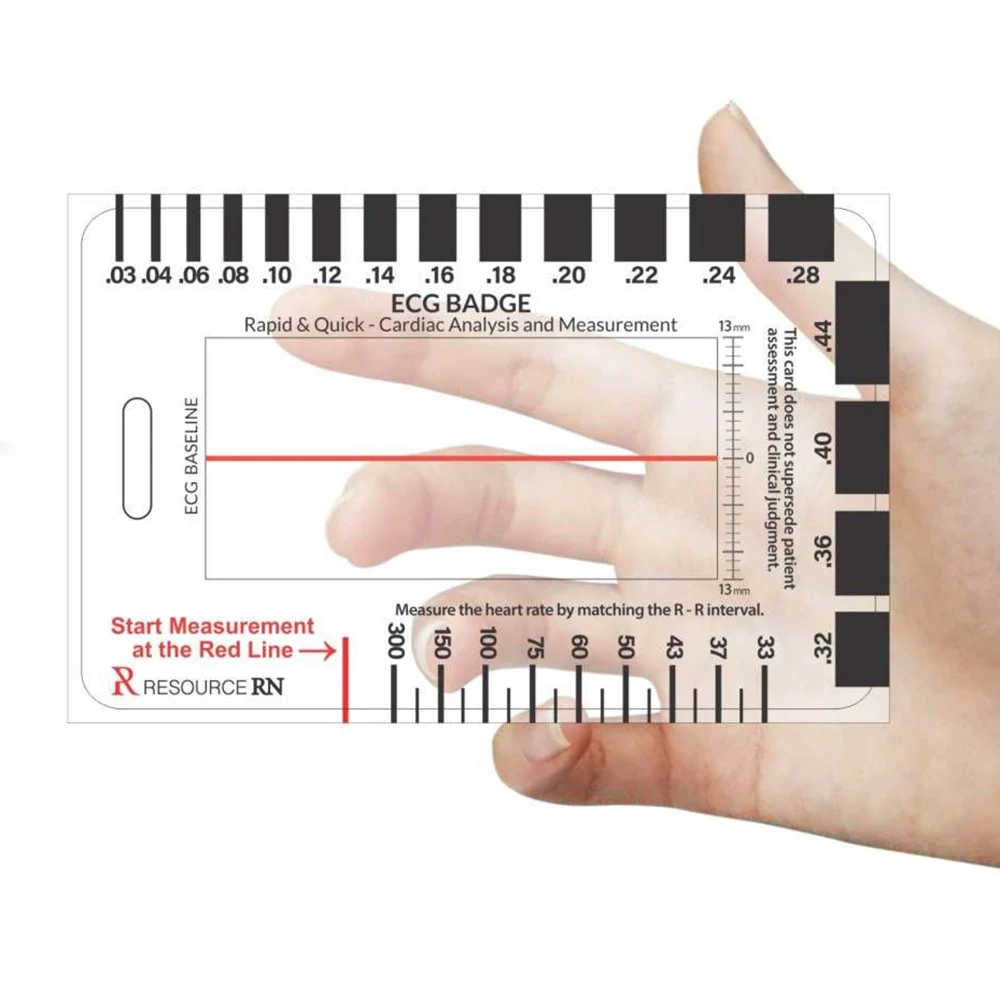 New ECG/EKG Calipers Horizontal Vertical Transparent ECG 7 Step Ruler Plastic Portable Measuring Gauging Tools