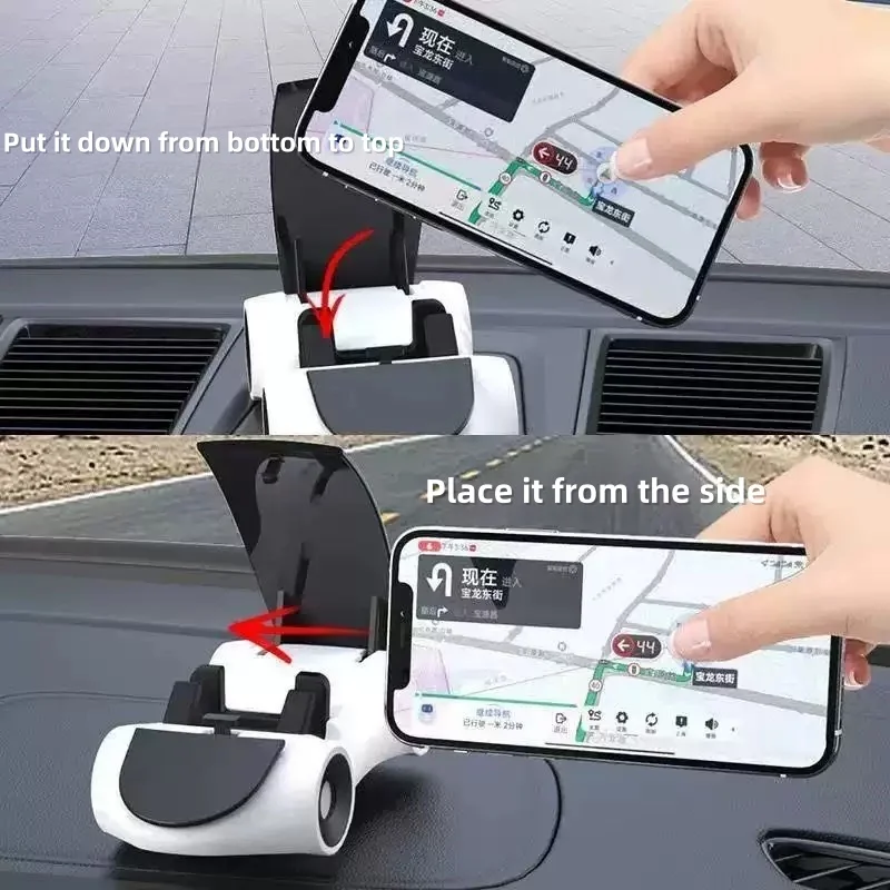 Multi Angle Car Dashboard Cell Phone Holder Horizontal Vertical Place Design Stable Mobile Stand for All Smartphones Driving