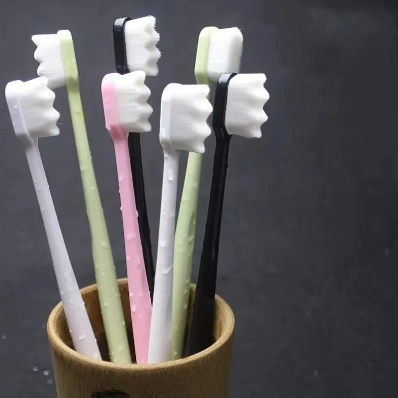 

4/8pcsUltra Fine Soft Bristle Environmentally Friendly Toothbrush, Portable Travel Soft Fiber Nano Toothbrush, Oral Hygiene Care