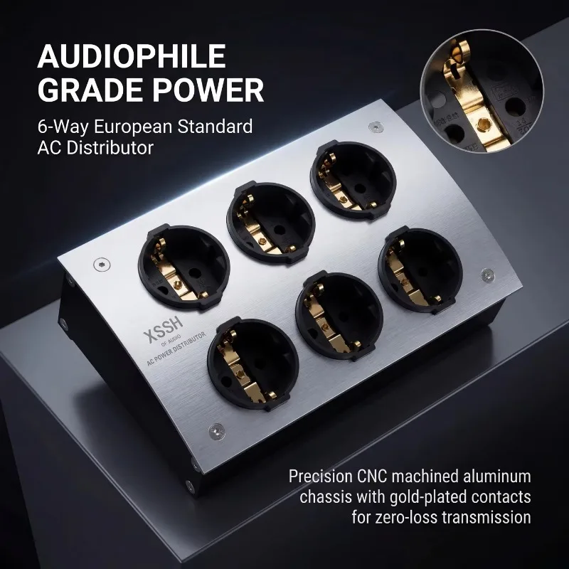 Audio E-TP60 FI-E30 EU Shuko Euro AC Power Distributor 125V-250V 16A 16amp IEC Inlet Electrical Plug Socket Outlet