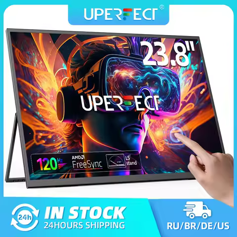 UPERFECT 23.8" 120hz Touchscreen Computer Monitor 1080P Computer Display with Stand For Laptop PC Mac PS5 XBOX Switch Steam Deck