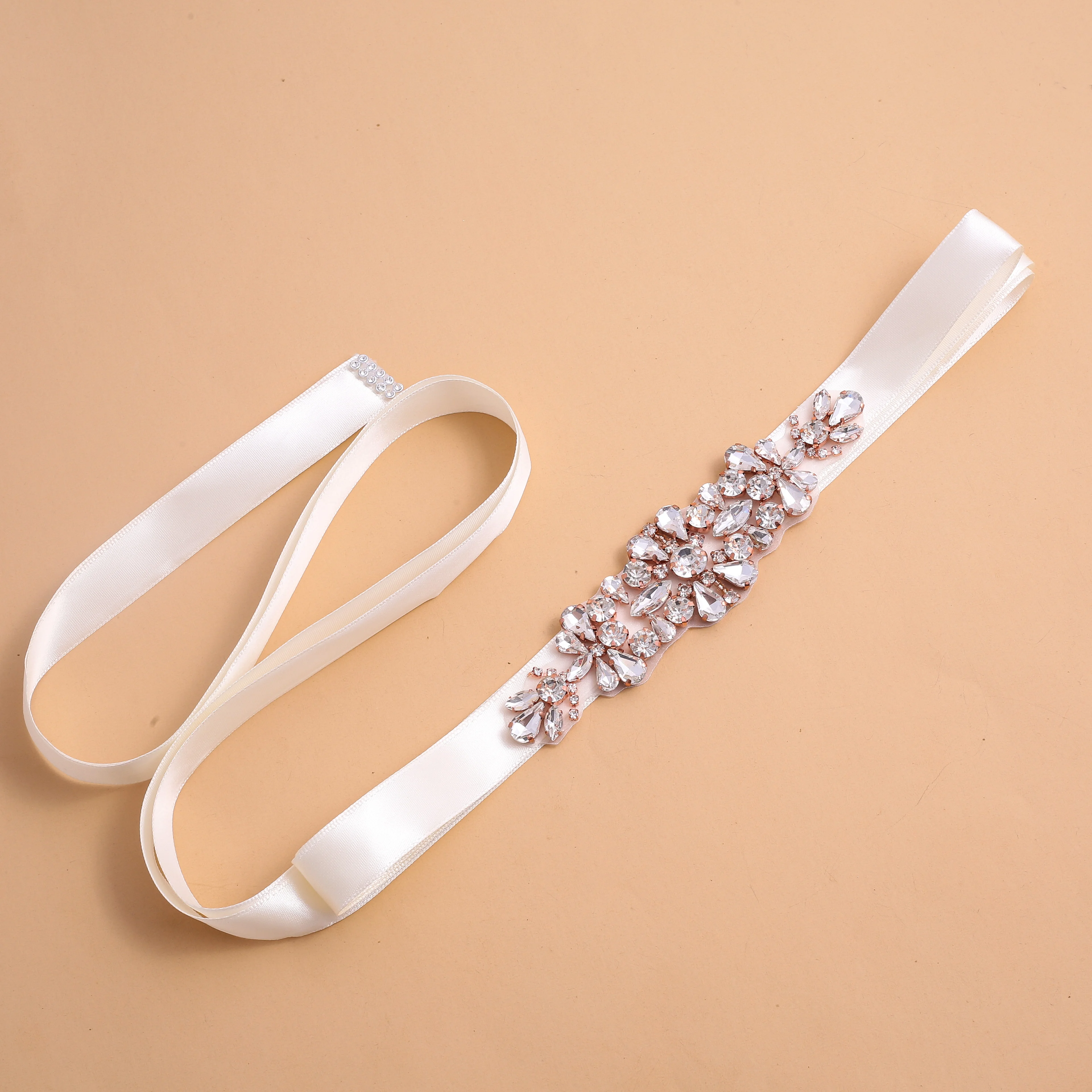 NZUK Bridal Rhinestone Belt Sparkles Crystal Belt Women's Party Dress Belts for the bride's wedding party dress