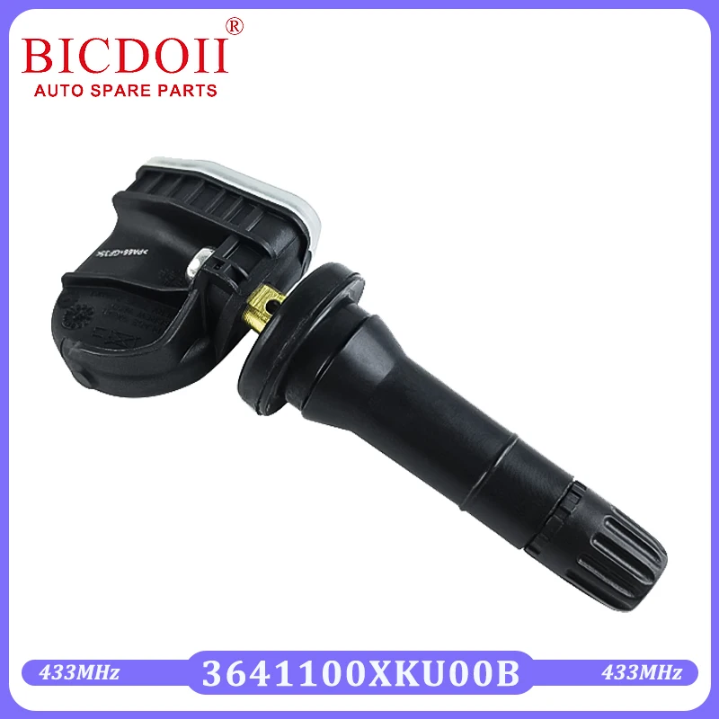 Conjunto de 1/2/4 pces 3641100xku00b preto sensor de monitor de pressão dos pneus do carro apto para great wall wingle c30 5 6 7ev 2018-2020 433mhz tpms