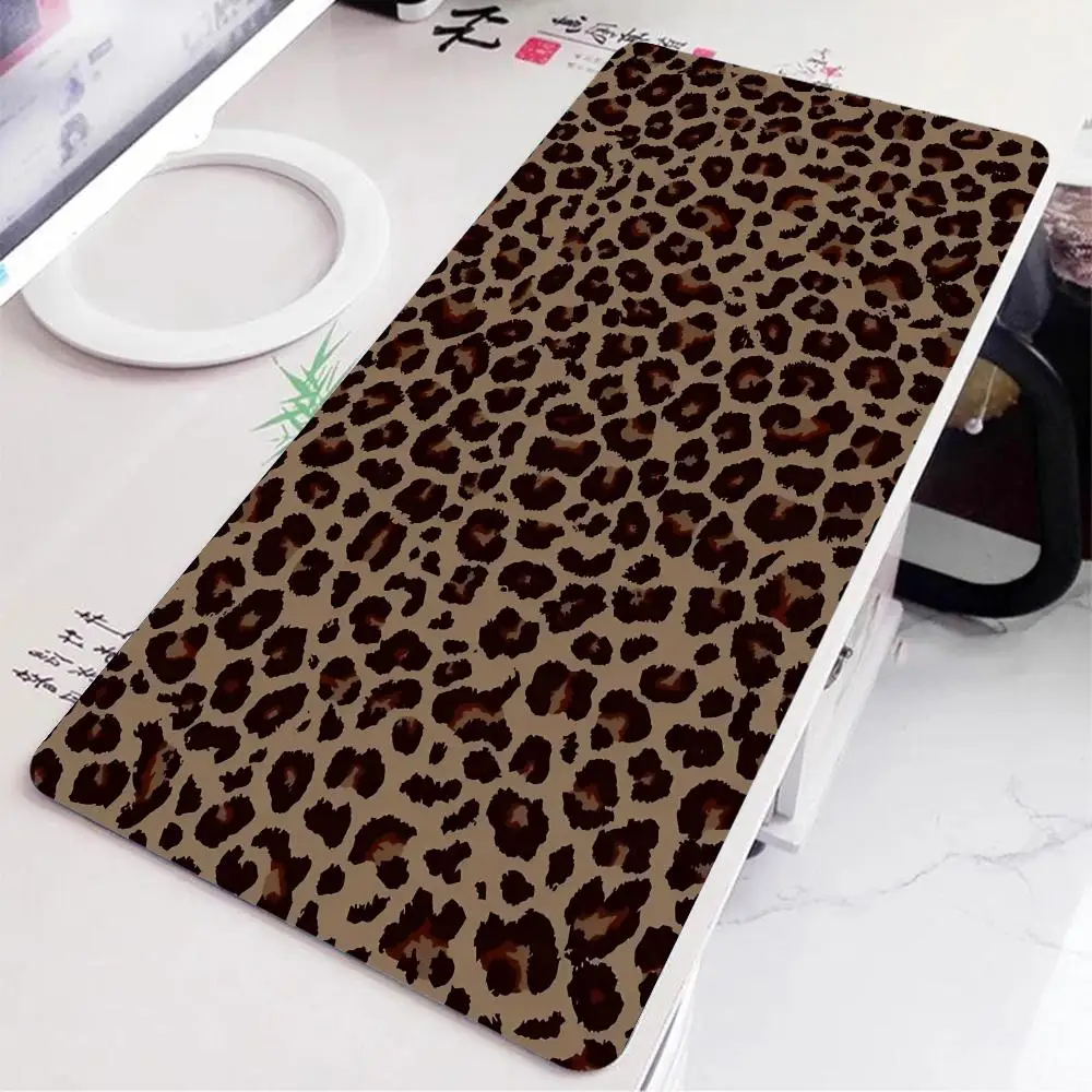 Leopard Print Mouse Pad Extended Pads Large Gaming Non-slip Gamer Keyboard Mousepads Laptop Tablet Mat Mini PC Playmat